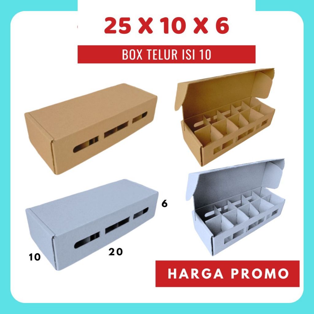 

Box Telur Isi 10 25x10x6 + Sekat Kardus Eflute Telur Endok Endog Traytelur Dus Telur Ayam Telur Asin
