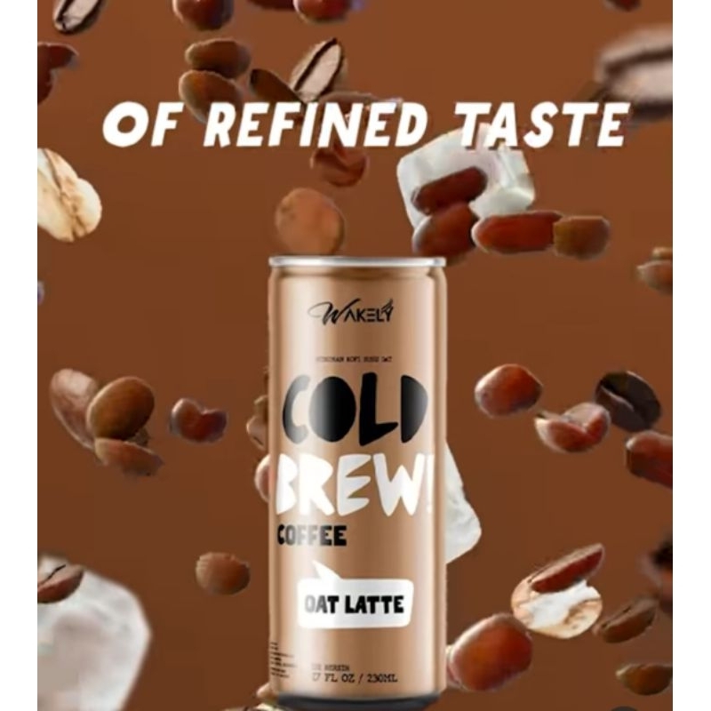 

WAKELY COLD OAT LATTE 230ML KOPI VEGAN COFFEE MINUMAN PLANT BASED