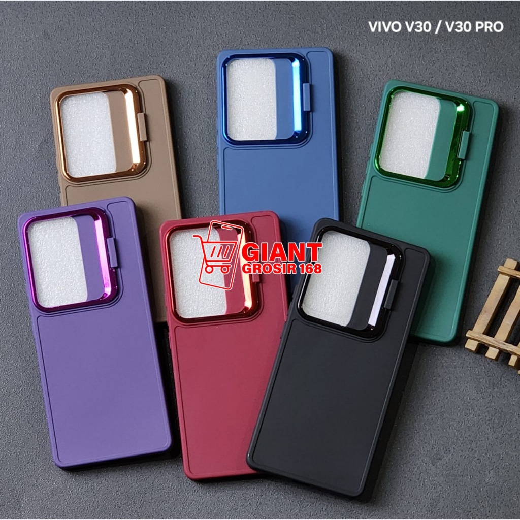 Case Tpu Stand Kamera Macaron Case Vivo V30 Vivo V30 Pro Vivo V27E