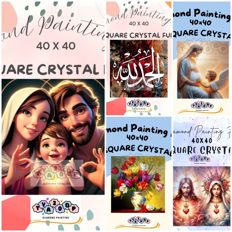 5D CRYSTAL Diamond Painting Full Drill Square 40x40