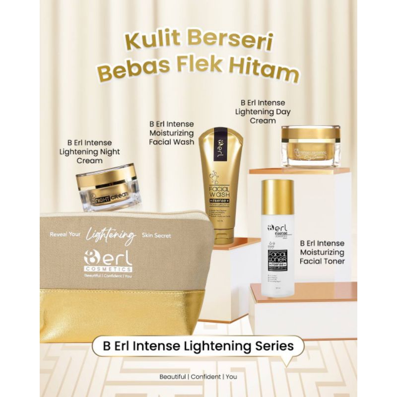 B Erl Intense Lightening Series Free Pouch | Perawatan Wajah B ERL | Skin Care B ERL