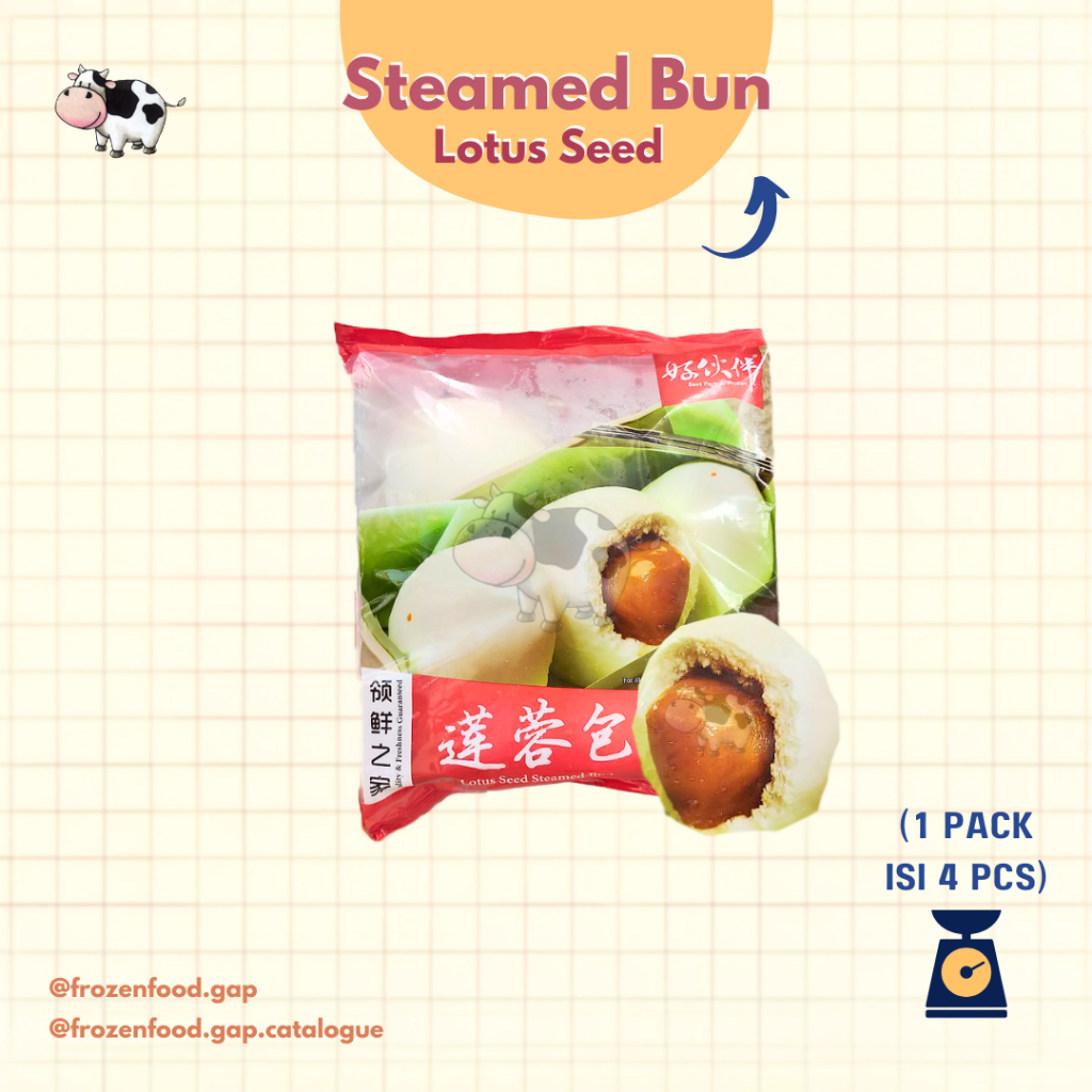 

STEAMED BUN LOTUS SEED ISI 4 PCS | FROZENFOODGAP