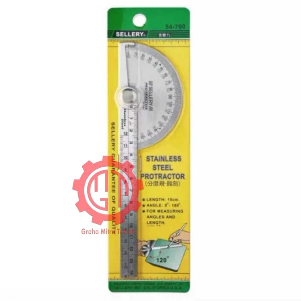

BUSUR DERAJAT / STAINLESS STEEL PROTRACTOR SELLERY 54-700
