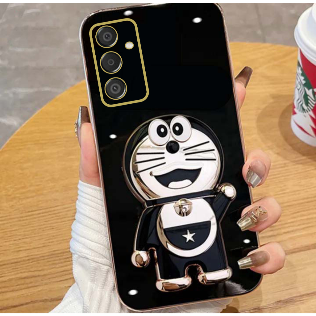 Softcase SAMSUNG A15 A25 A35 A55 Premium Silicon Case free Doraemon Phone Holder