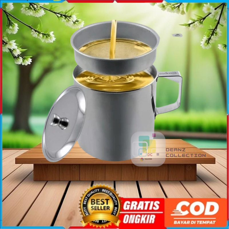 OIL POT 1,3 LITER SARINGAN MINYAK STAINLESS