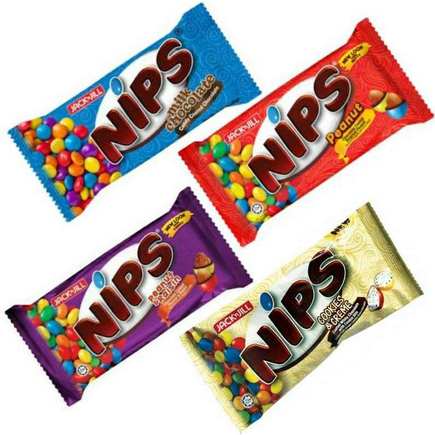 

Nips Chocolate Peanut/Milk Chocolate/Cookies & Cream 62-70g