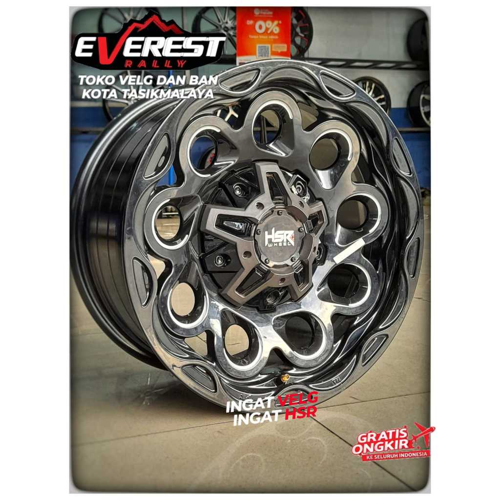 VELG RACING HSR BAJO RING 16 LEBAR 8 BAUT 6X139 UNTUK MOBIL RANGER