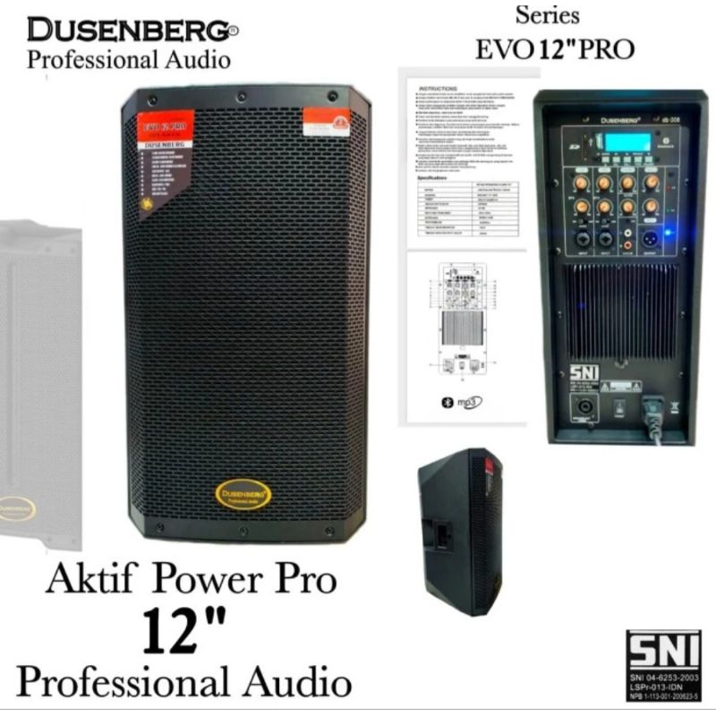 speaker aktif 12 inch dusenberg evo 12 pro bluetooth harga 1 unit