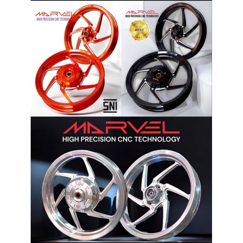 velg racing vario, beat, m3, mio, xeon merk power type marvel (full cnc)