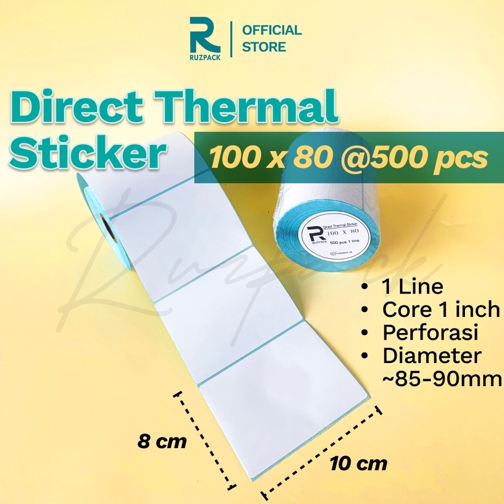 

Direct Thermal Sticker 1x8 MM Stiker Resi Pengiriman Label Barcode Thermal 1 LINE 5 PCS MMAR975