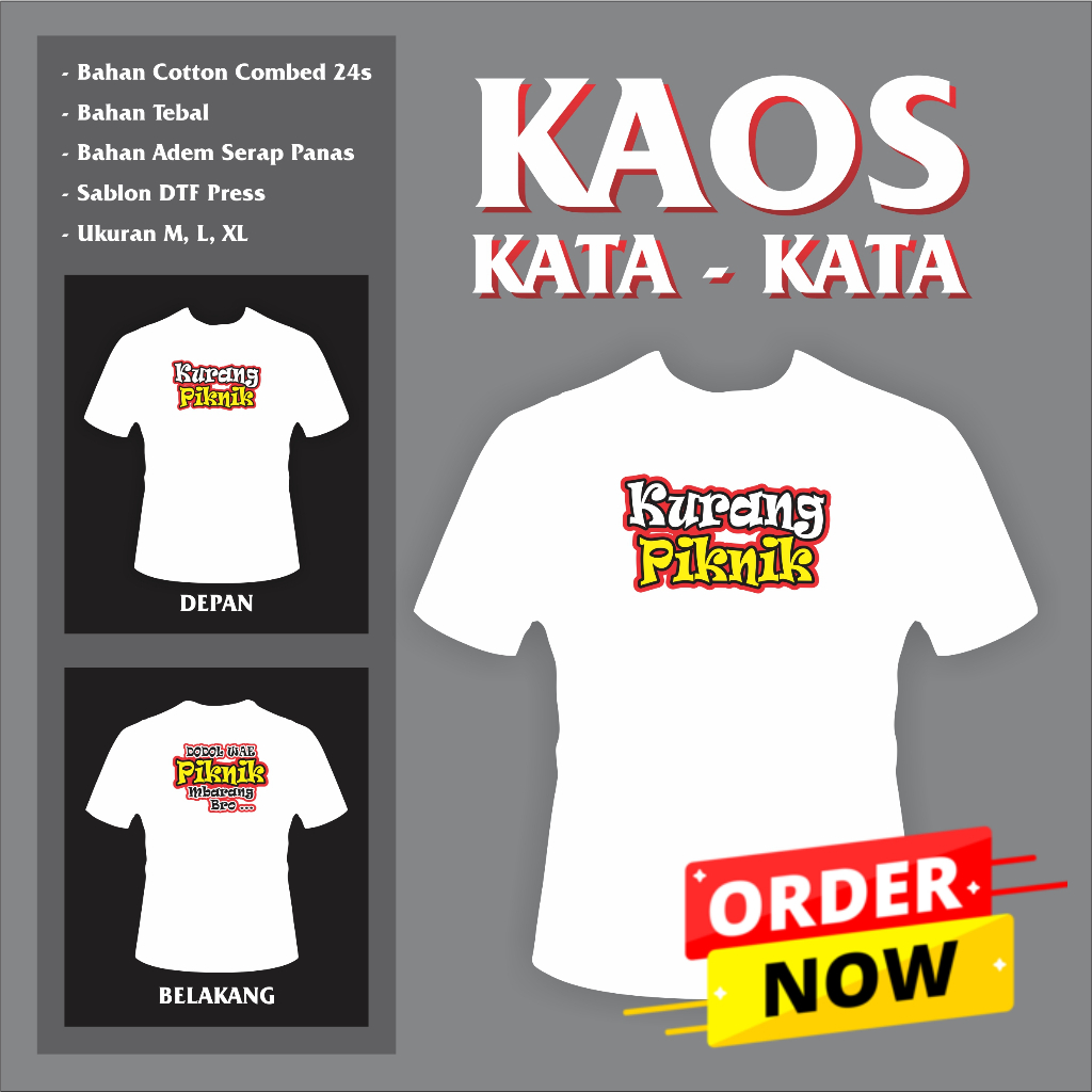 Kaos Putih Kurang Piknik