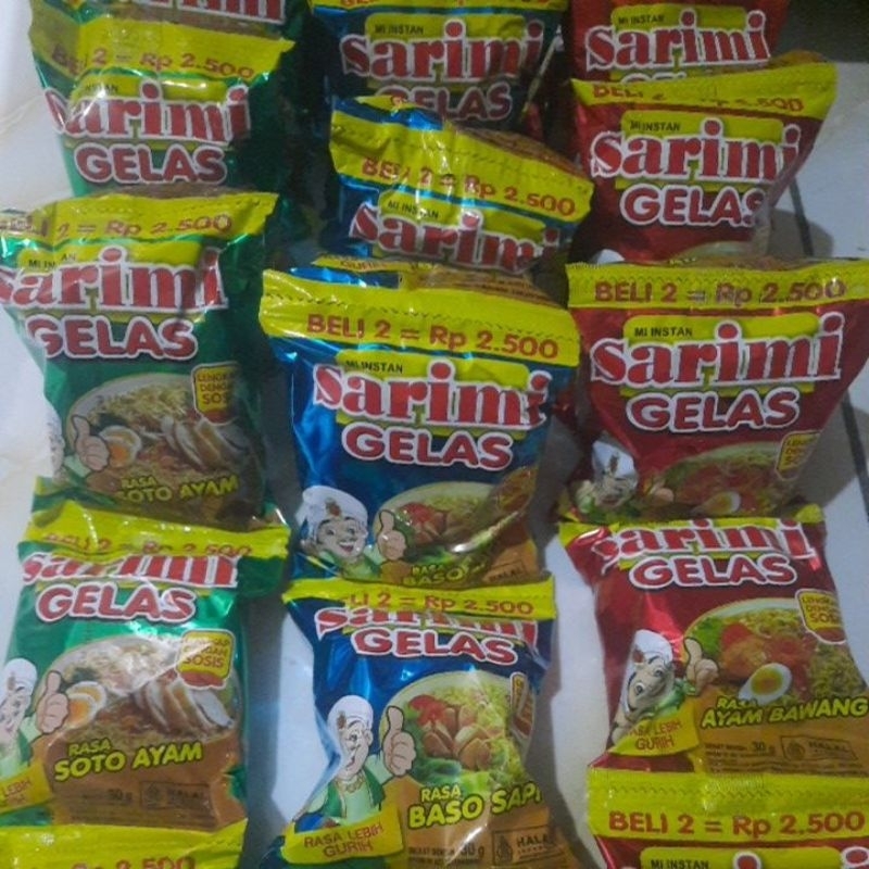 SARIMI GELAS RENCENG isi 10 × 30 gram | RENCENG MIE SEDUH GELAS | MIE SACHET | MIE GELAS RASA AYAM B