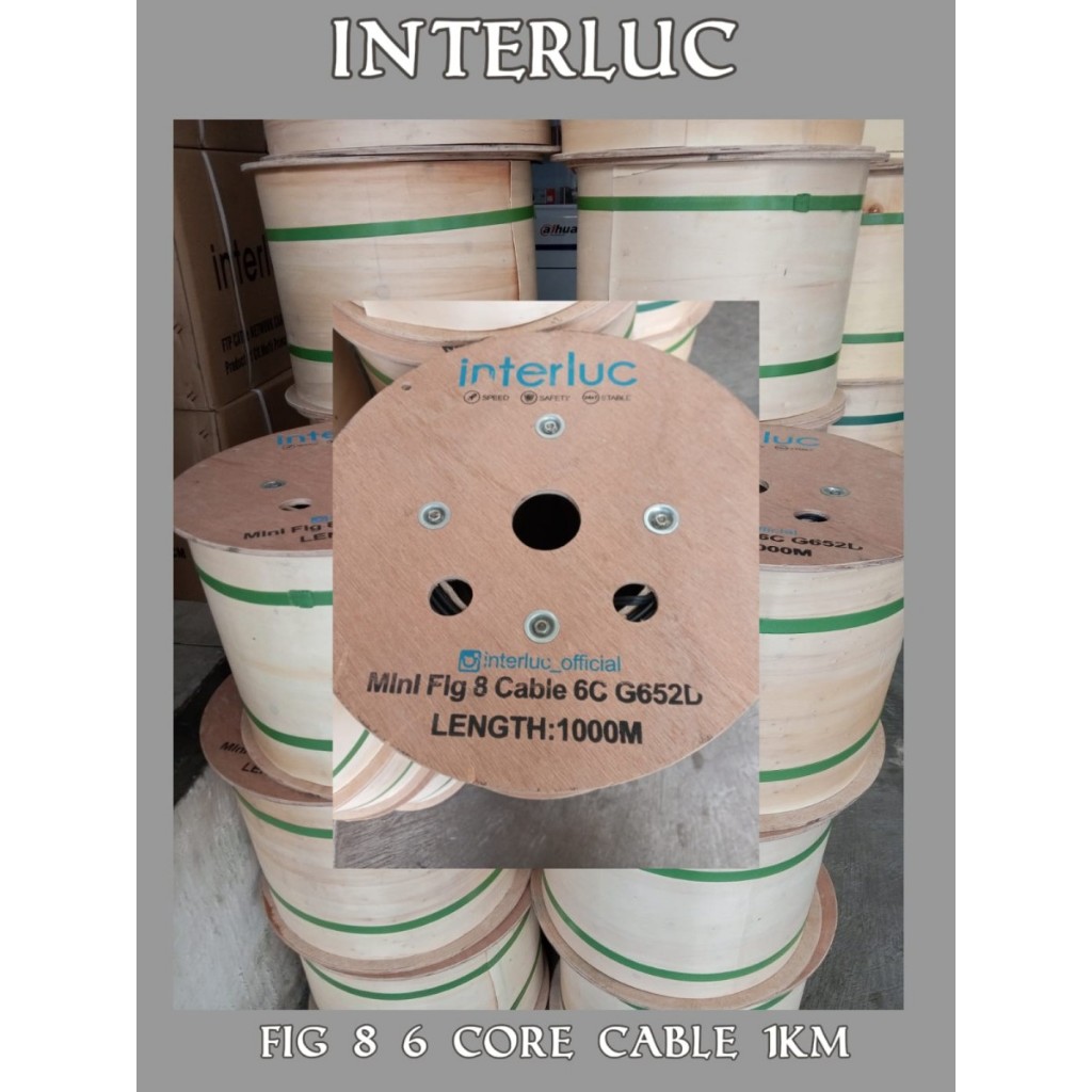 Kabel Fiber Optic FIG 8 6 Core FTTH Jelly Tube 1000M (1KM)_Centralnet
