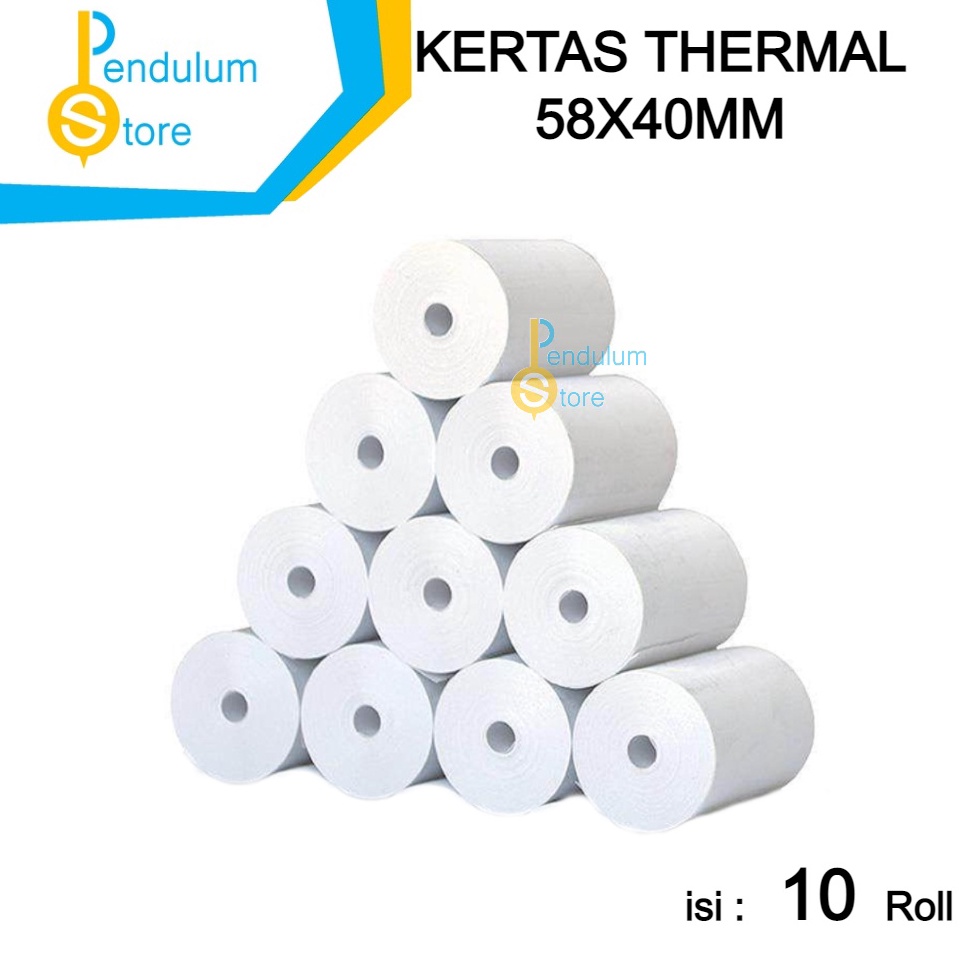 

VBEBR596 Pack Kertas Thermal 58x4mm isi 1 Roll 1 Buah Thermal Paper Struk Receipt ukuran 58 X 4 MM