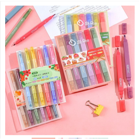 

Stabilo Set /Spidol Warna Warni 6 pcs Dengan 2 Sisi Kepala (2 in1)