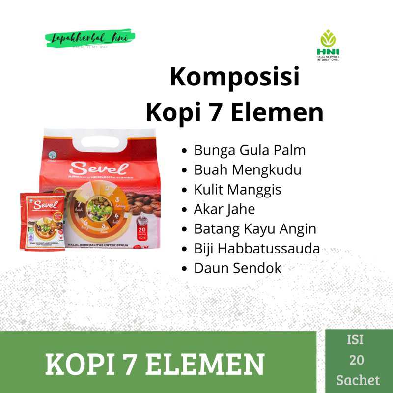 

RB22 Kopi Herbal 7 Elemen Menjaga Kesehatan Tubuh HNI HPAI isi 20 Sachet
