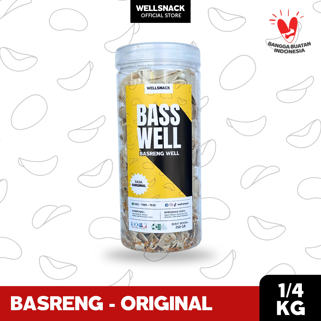 

REGULER ORIGINAL - Basreng Well Slice Toples 1/4 KG Rasa Original Daun Jeruk Cemilan Gurih Renyahhhh