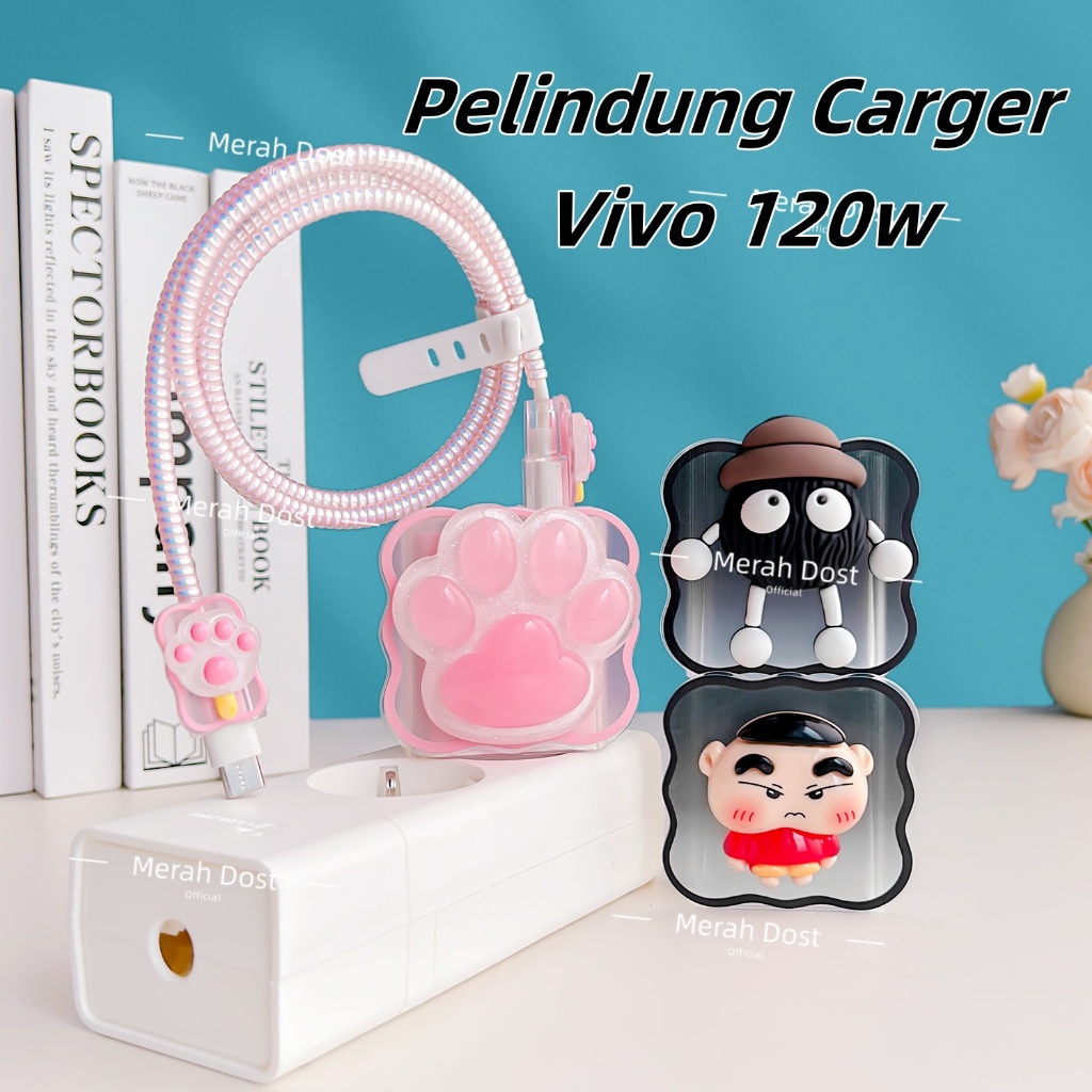 Pelindung Kabel Carger Vivo 120w  Adaptor Pelindung Kepala Carger Pelindung Kabel Charger Case Charg