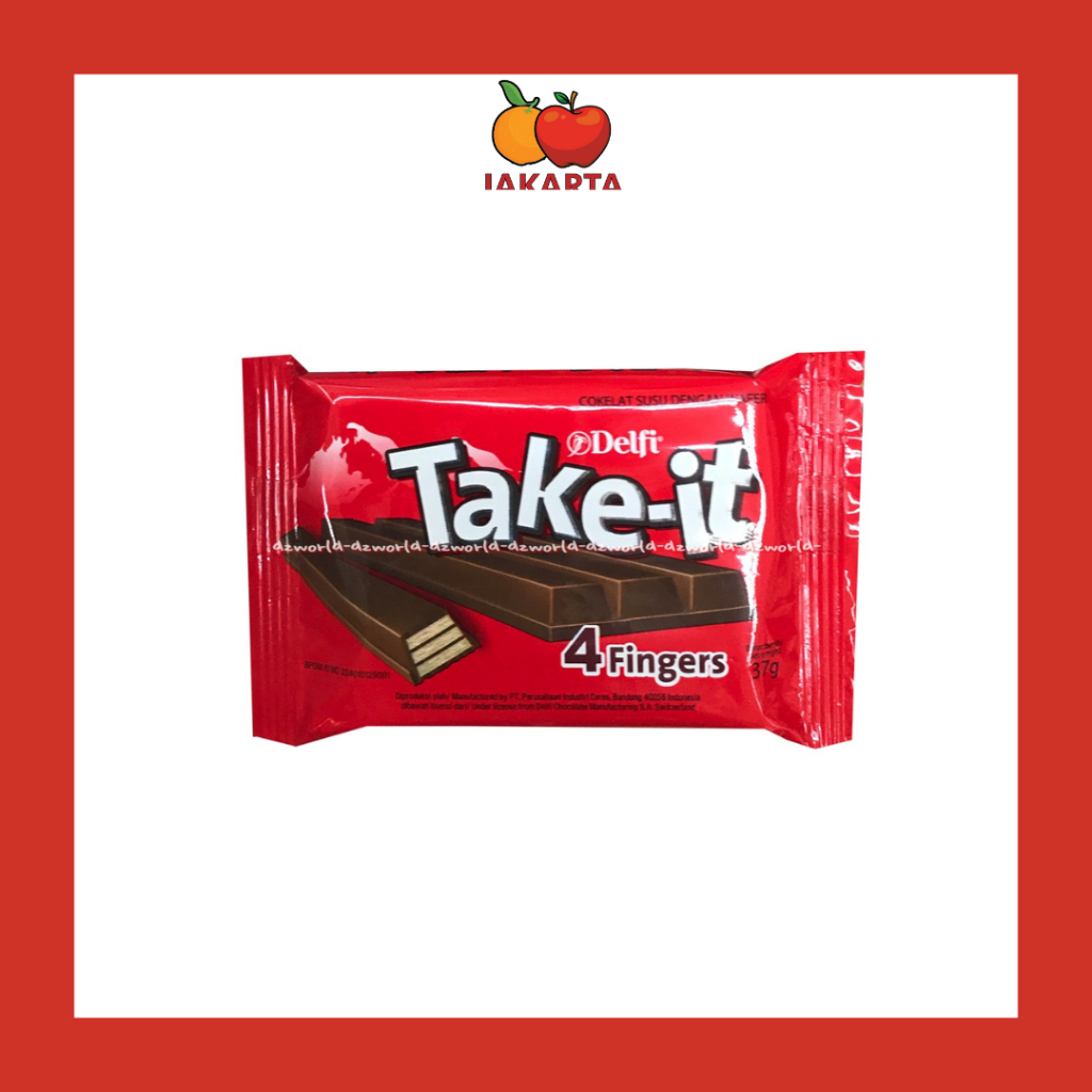 

DELFI TAKE IT CHOCOLATE MILK 4 FINGER 35 GR / COKELAT SUSU DENGAN WAFER buy 1 get 1 free ( di bended )