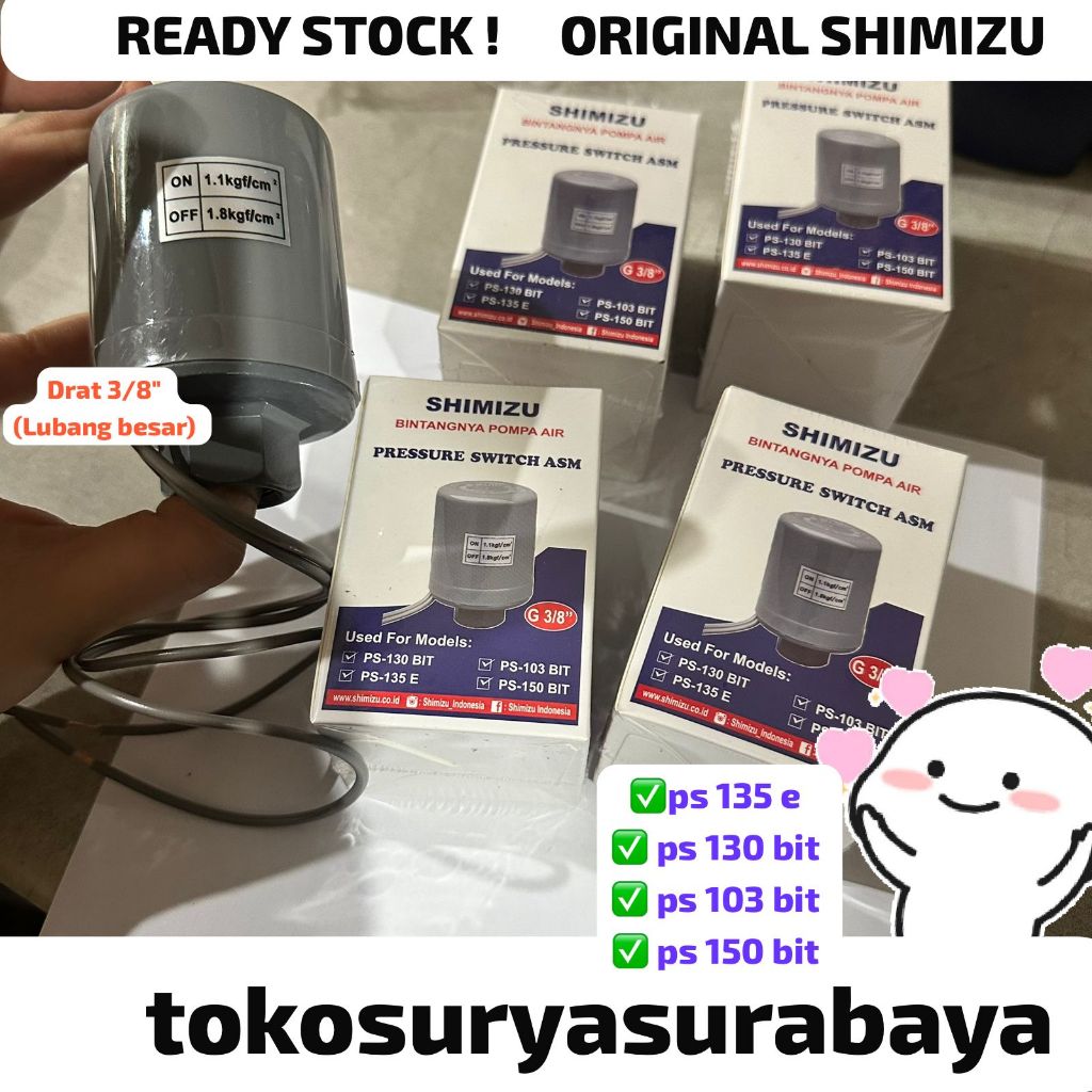 Pressure Switch Shimizu PS 130 BIT / otomatis shimziu ps 130 bit / otomatis shimizu ps 103 bit otoma