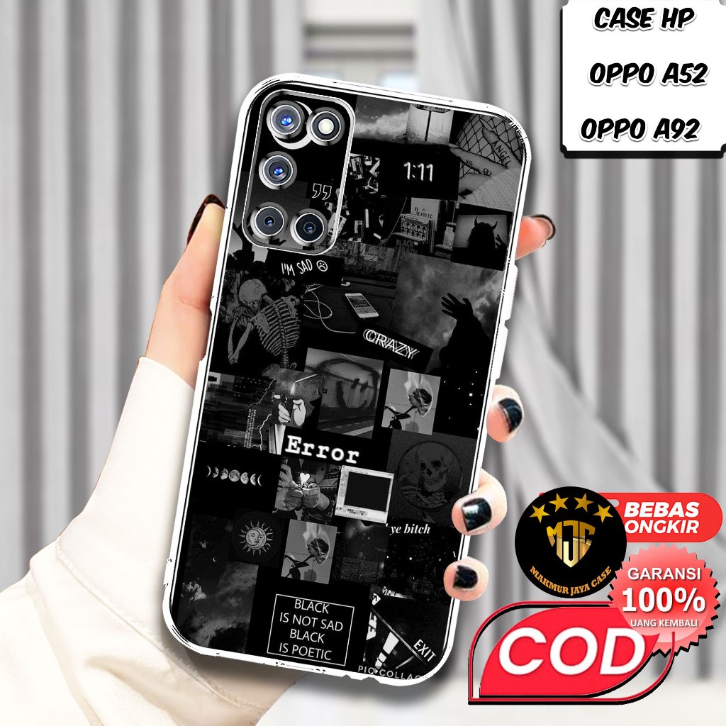 Case OPPO A52 / OPPO A92 - Casing OPPO A52 Motif (aest) - Softcase Premium Fourside - Bening Transpa