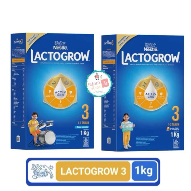 Promo LACTOGROW 3 VANILA MADU 1 KG LACTOGROW 3 (1-3 TAHUN) 1KG