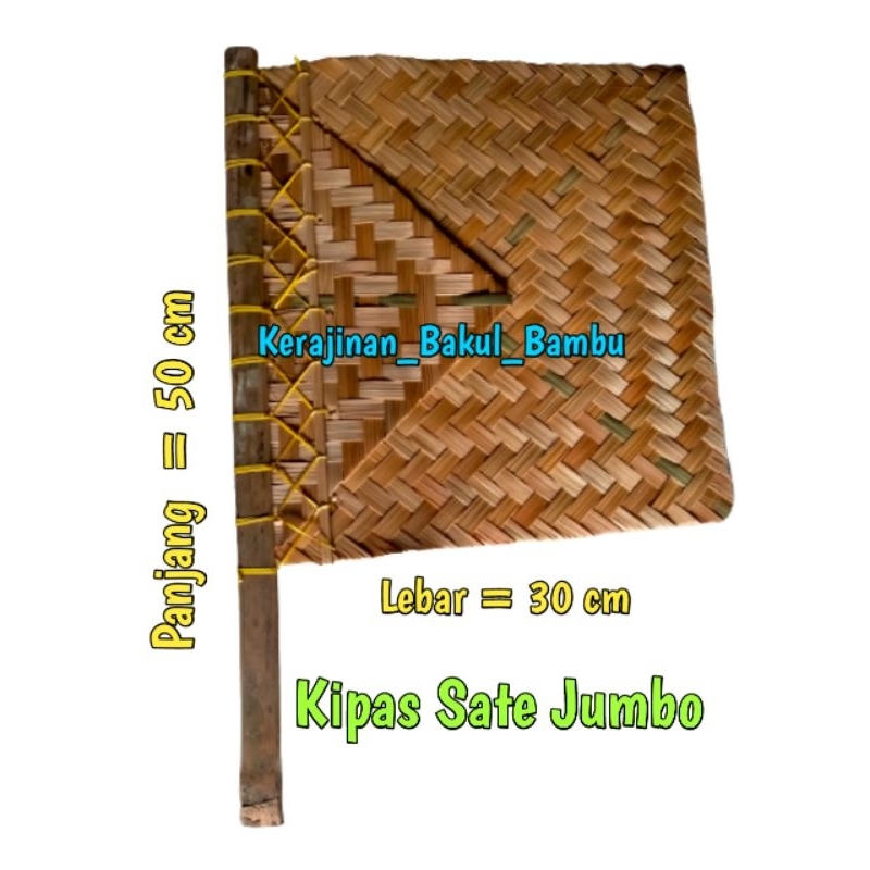 Kipas sate Jumbo isi 1 biji kipas sate kambing kipas atau hihid sate ilir bambu kipas anyaman murah