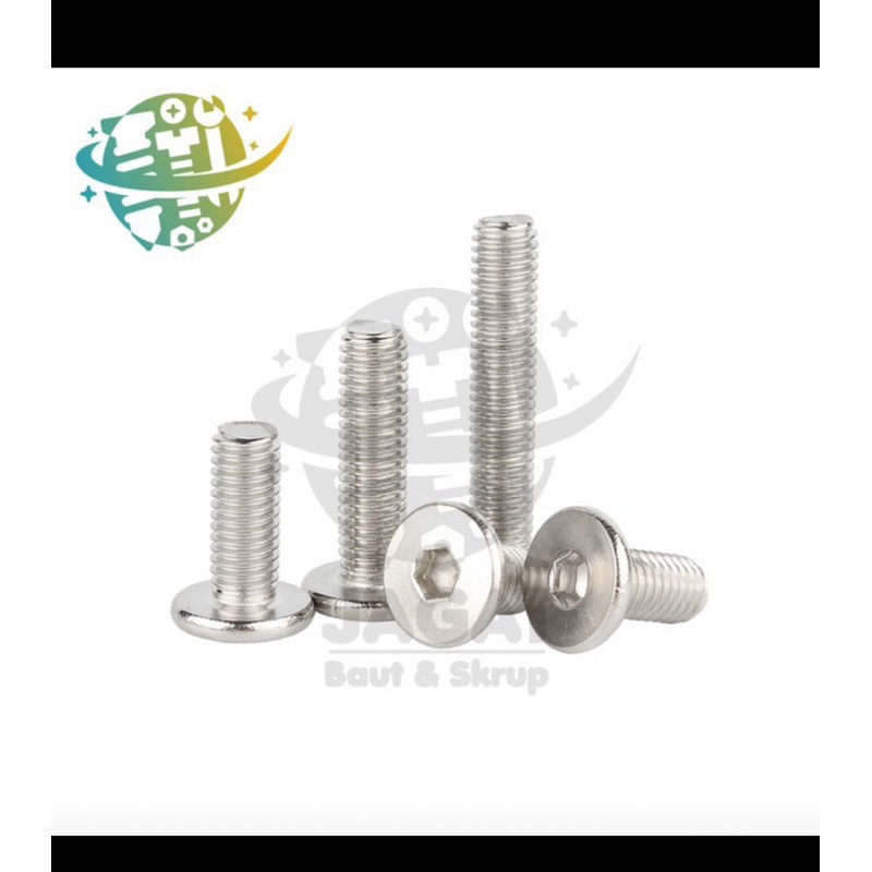 baut L tanam dan Topi ukuran m5