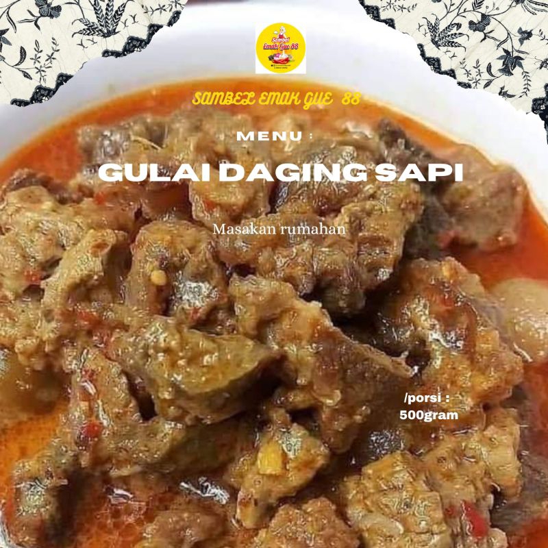 

GULAI DAGING SAPI/PORSI 500Gram *MASAKAN RUMAHAN ENAK DAN MURAH*