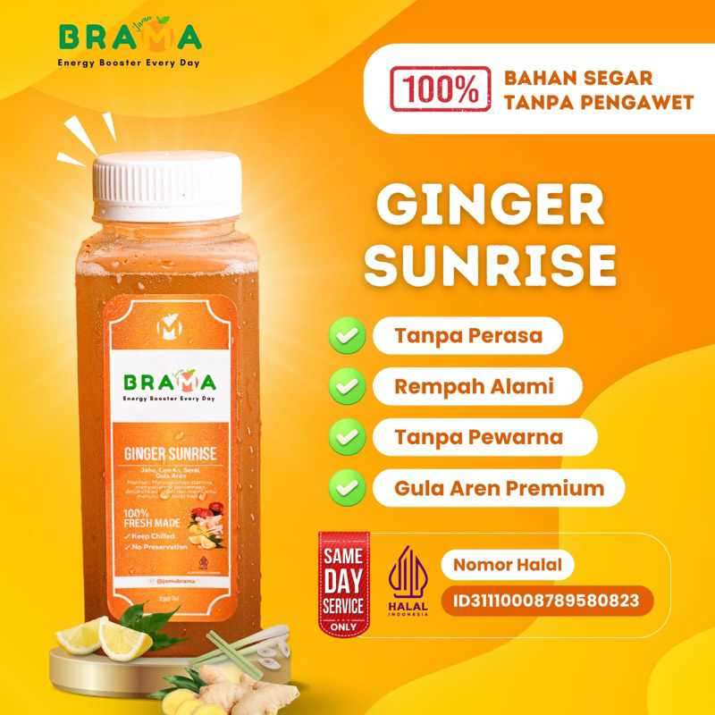 

Ginger Sunrise | Jahe Lemon Serai Gula Aren | Jamu Brama | Jamu Tradisional