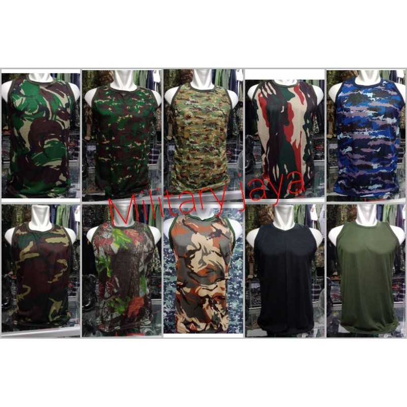 KAOS SINGLET LORENG ARMY/SINGLET LORENG PRIA