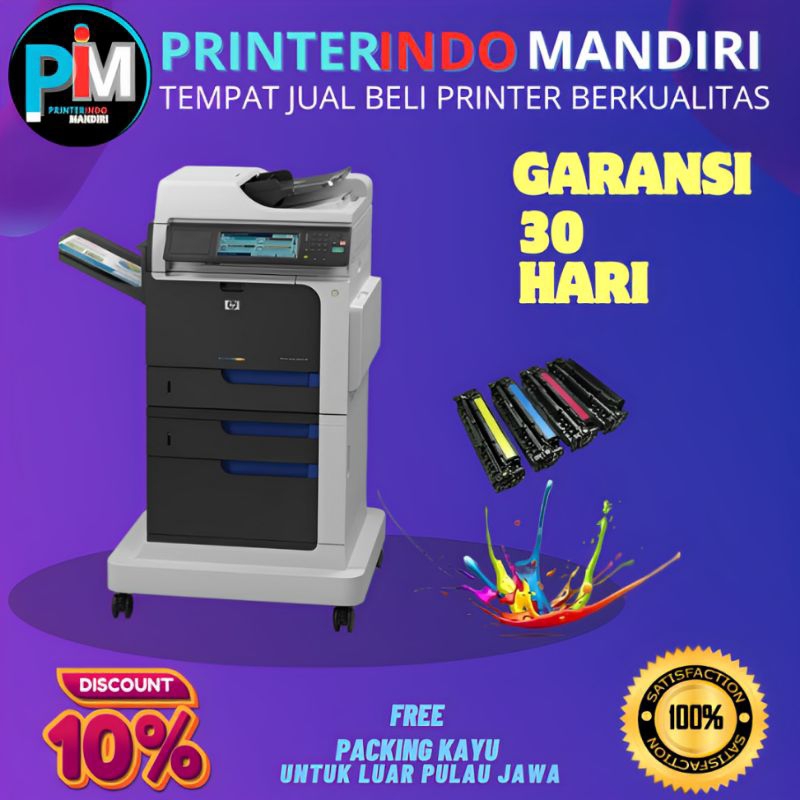 Printer color hp CP4525 full tray second siap pakai hasil lelangan kantor murah berkualitas