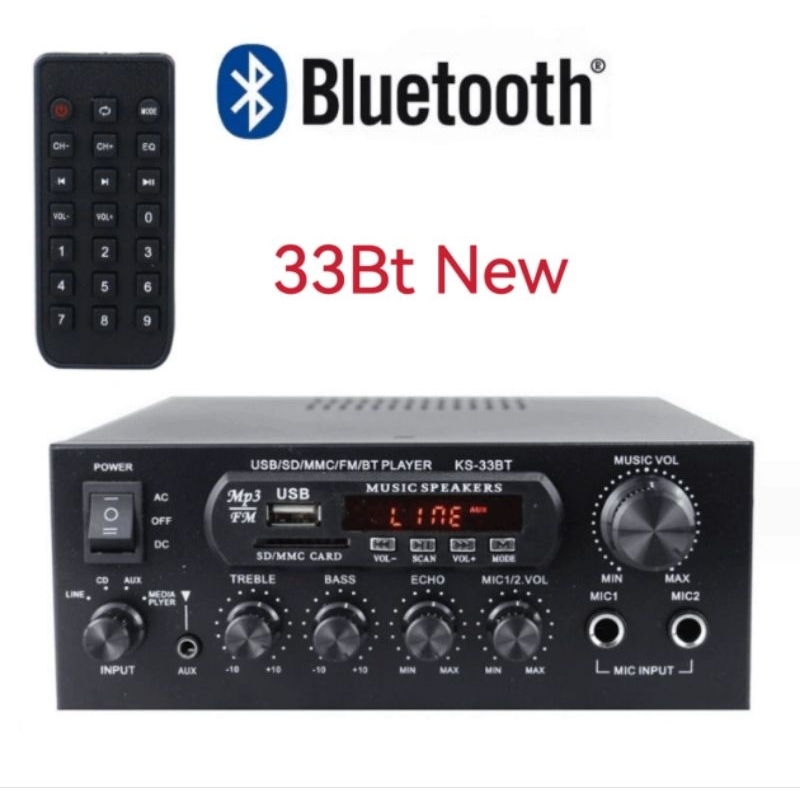 Bluetoth EQ Audio Amplifier Home Theater FM 1000W KERNDY KS-33BT