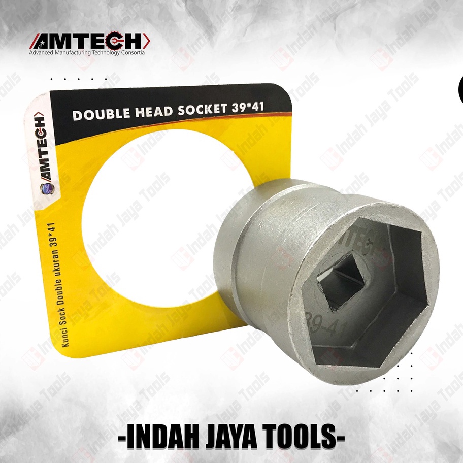 Potongan AMTECH VT35244 Double Socket 39 x 41 mm  Mata Kunci Sock CVT Crown Sok 39x41