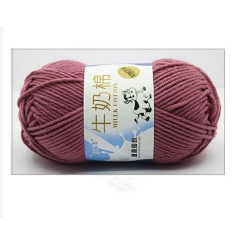benang rajut katun susu/benang cotton milk 5ply
