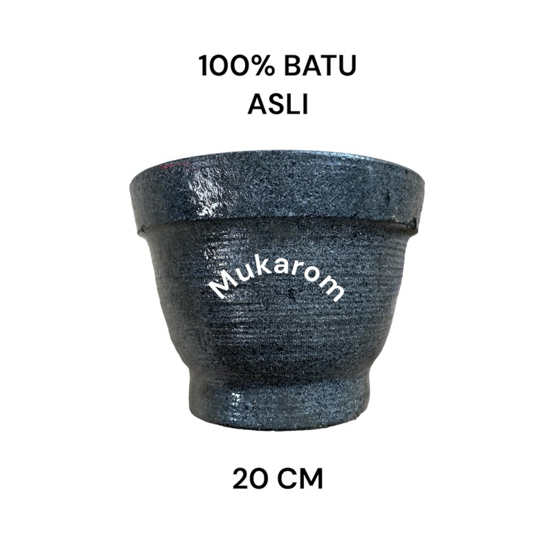 lumpang ukuran 20 cm buatan mesin bubut free tumbukan dari batu gunung asli 100% bergaransi pecah
