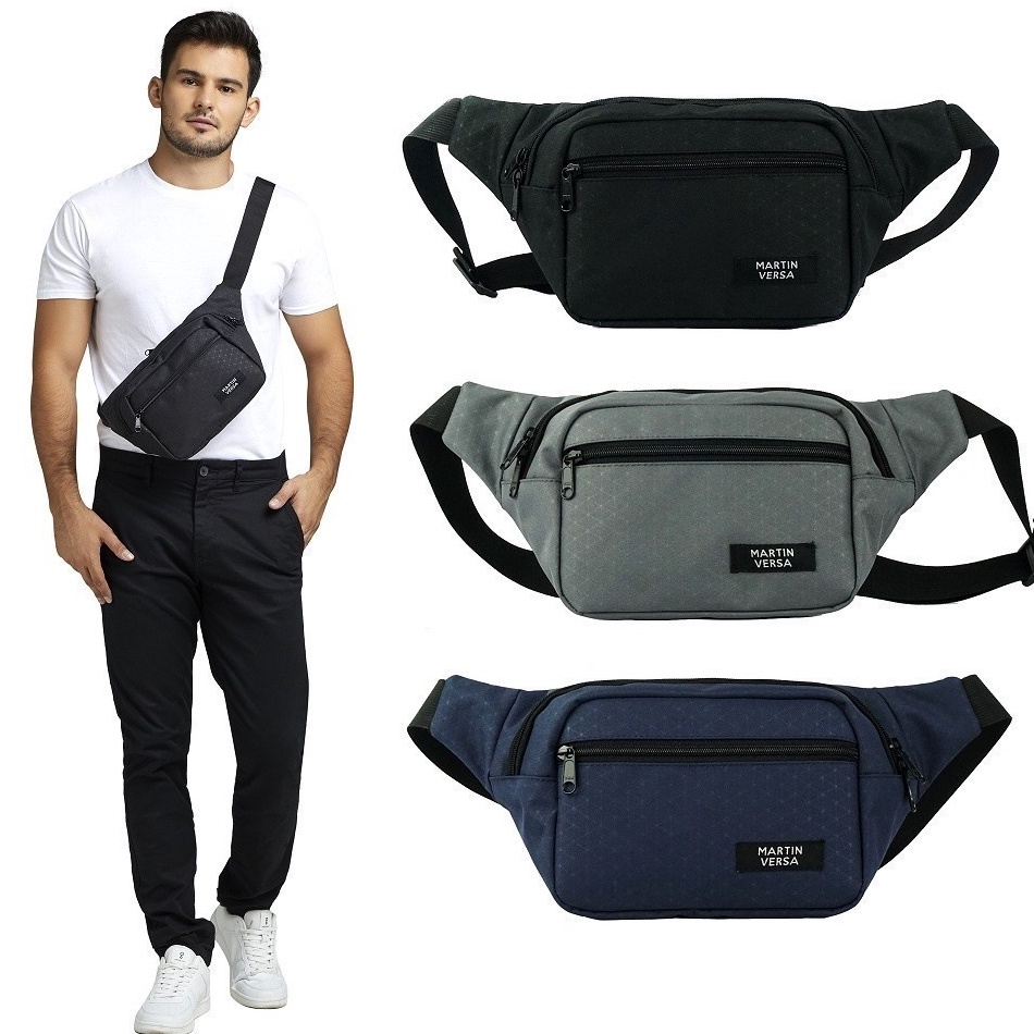 Bagus Dipakai Martin Versa CH11 Tas Selempang Pria Pinggang Kanvas Man Waistbag