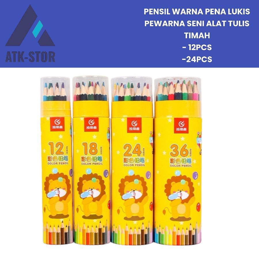 

Pensil Warna/Pena Lukis/Seni Alat tulis isi 12Pcs dan 24Pcs ukuran PANJANG /12 dan 24Warna Set/Panjang color Pencil 1 Set