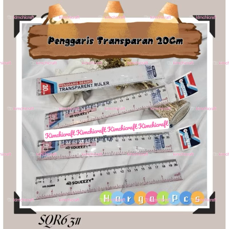 

PENGGARIS BENING TRANSPARAN 20CM / PENGGARIS SQUEEZY / PENGGARIS MIKA / PLASTIC TRANSPARENT RULER / SQR6311