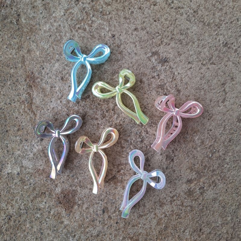AYDEE || J020 Jepit rambut pita 12cm (hologram series) / jedai / hair claw