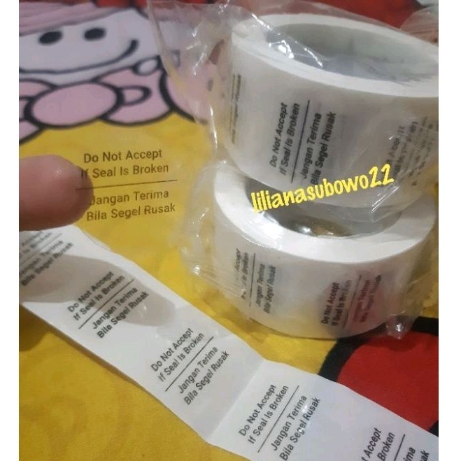 

stiker segel transparant stiker segel surat paket solasi segel produk lakban segel produk kemasan