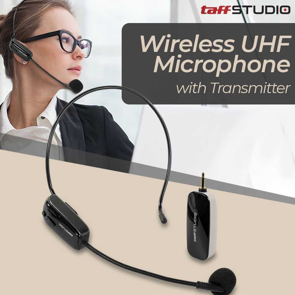 Terbaik Mic Wireless Taffstudio UHF  HXW2 Bando Dan Klip On