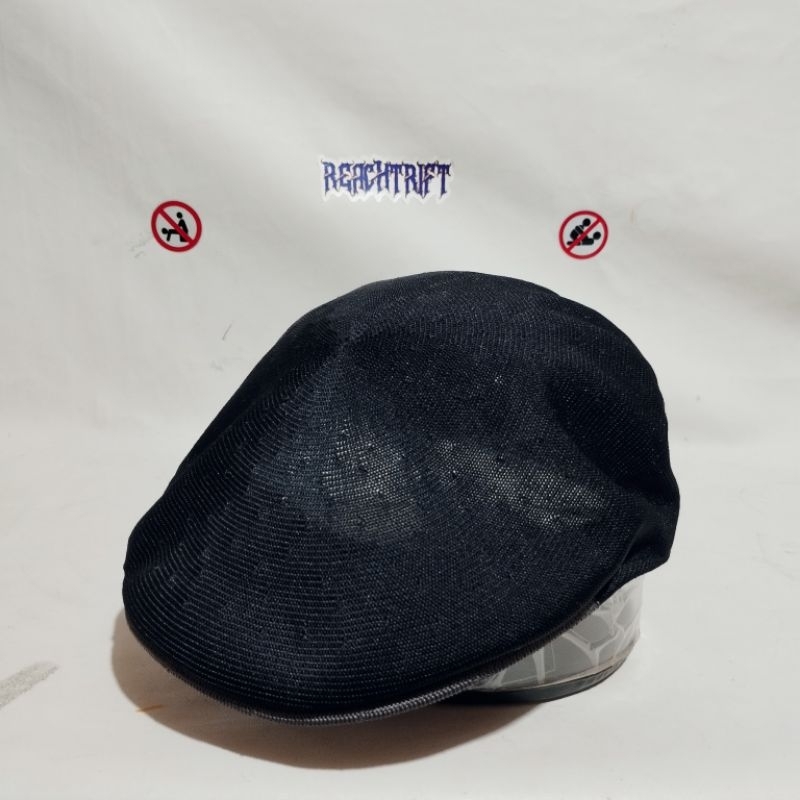 flat cap kangol logo black