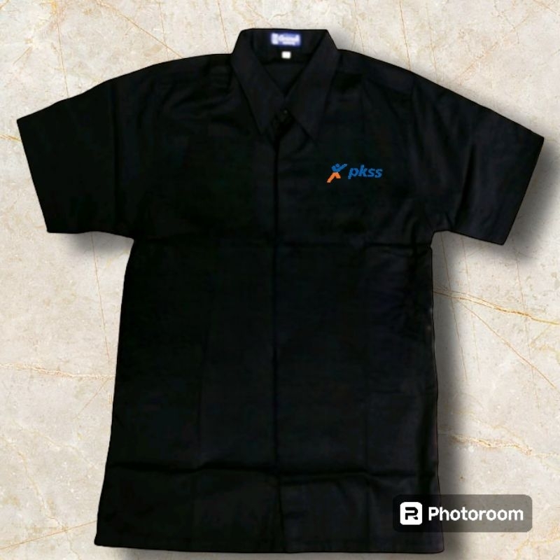 Kemeja PKSS Seragam Pkss Hitam Lengan Pendek