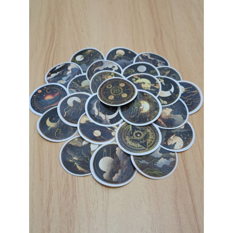 

Sticker Black and golden style cloud | stiker nuansa malam aesthetic