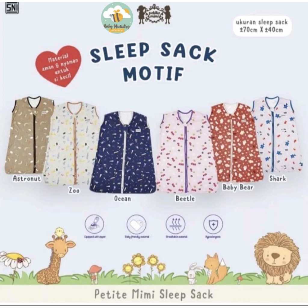 Petite Mimi Sleep Sack / Selimut kantong Tidur Bayi - Sleep Sack Bayi Nyaman Bebas Gerak / selimut t