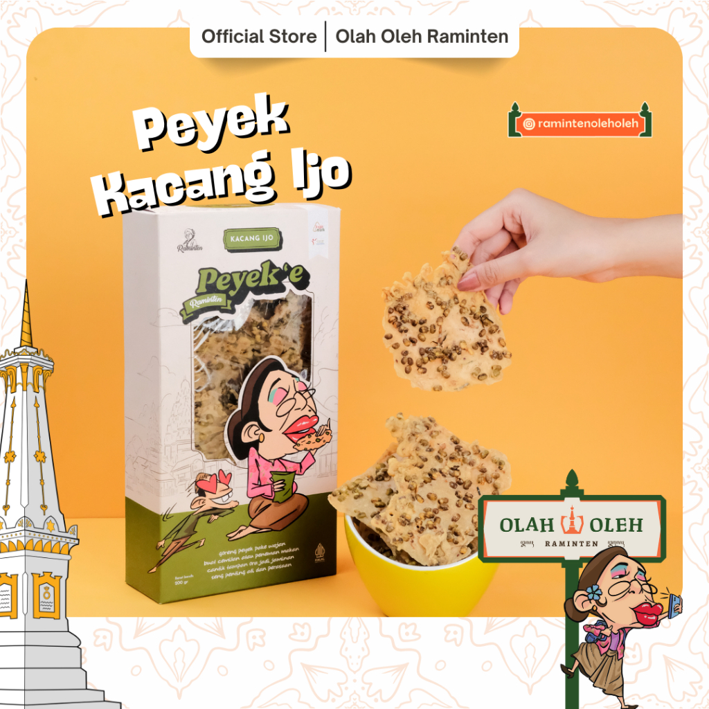 

Peyek Kacang'e Raminten Original Kacang Ijo 200gr Gurih dan Renyah khas Jogja Hamzah Batik