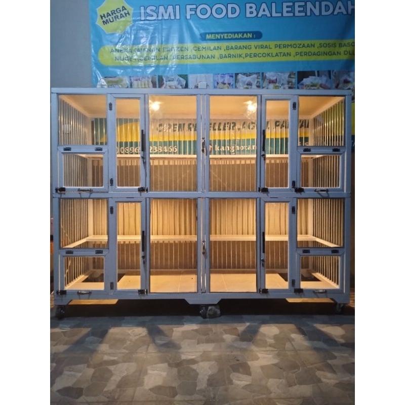 kandang kucing aluminium 4 pintu