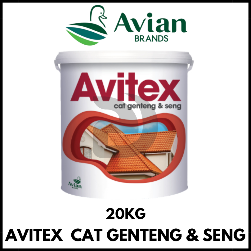 Cat Genteng dan Seng Avitex Cat Genteng & Seng Pail 20Kg / AVIAN BRANDS