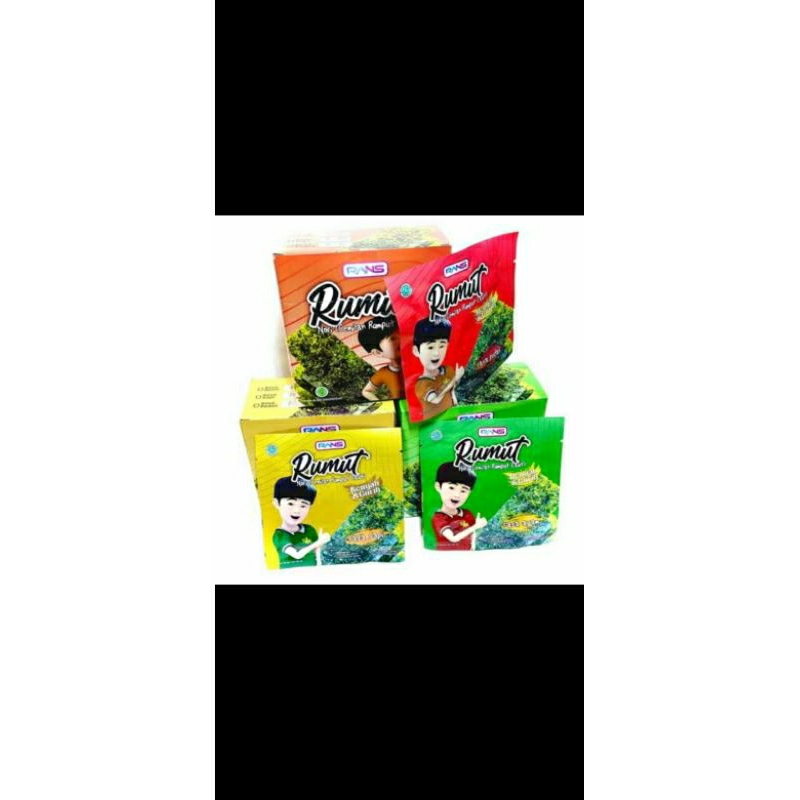 

rumut rumput laut rans box isi 12 - ori, pedas, sapi, ayam